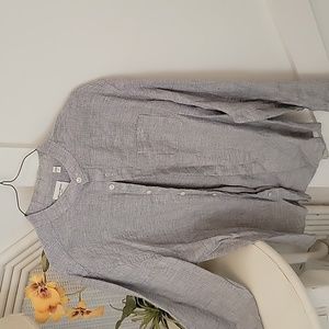 Mens linen button down shirt